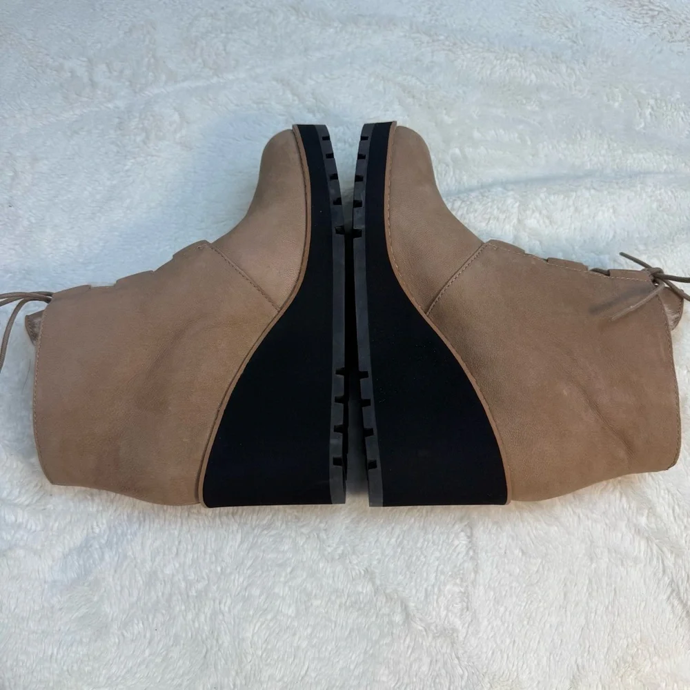 Eileen Fisher Wmn’s Alpine Genuine Shearling Wedge Bootie Ankle Boot-Sz 10M, NIB